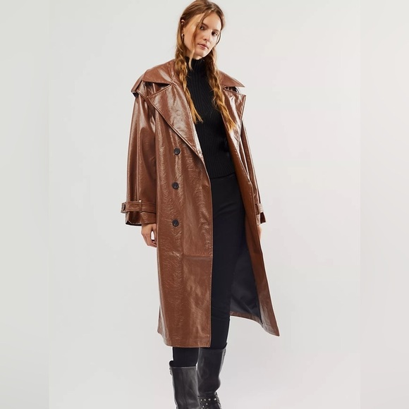 NWT APPARIS Isa Crinkle Trench - Picture 1 of 7